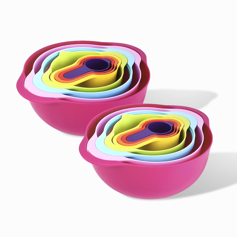 Multicolored + Rainbow Mixing Bowls